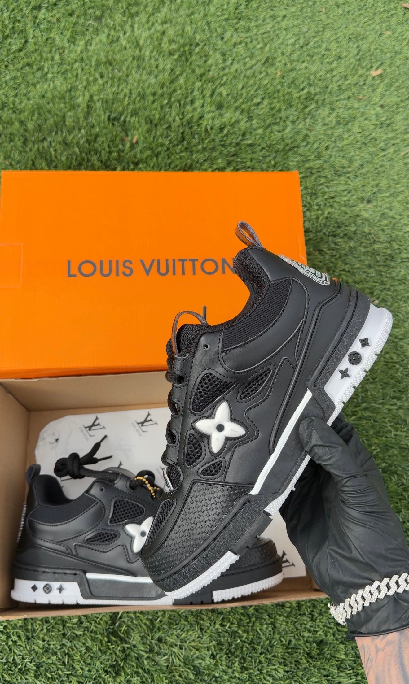 Black & White LV Skates